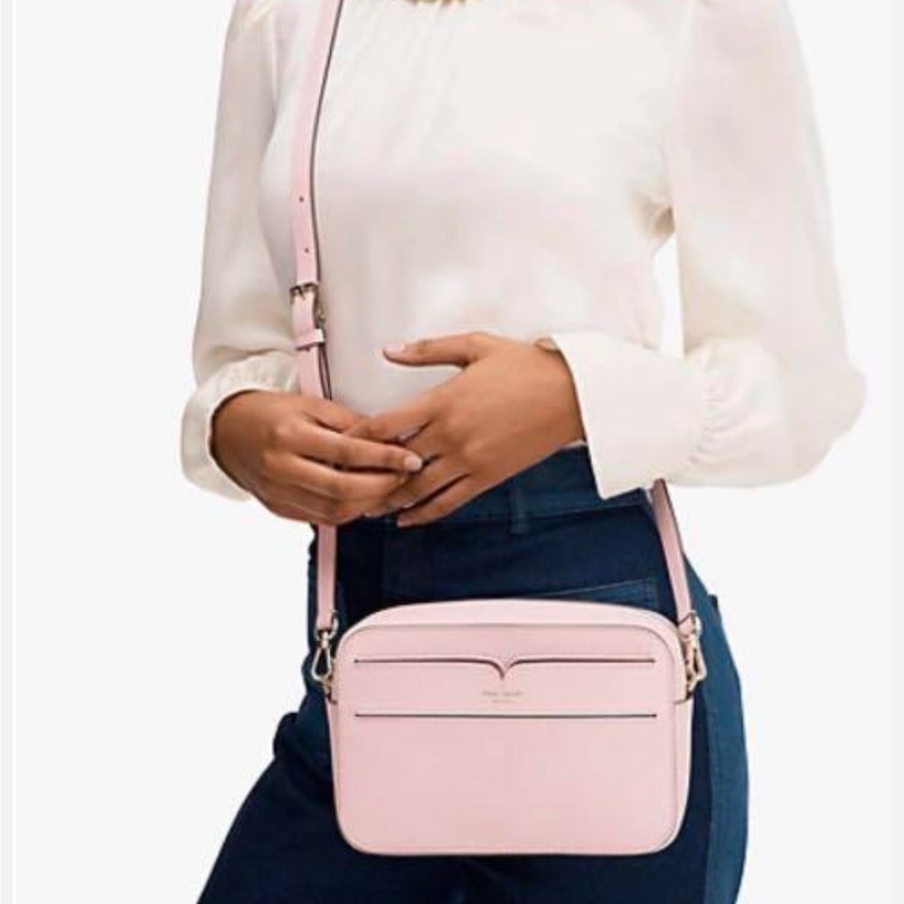 Kate Spade Harper Pink Leather Crossbody Handbag $279 Retail